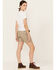 Image #3 - Carhartt Women's Rugged Flex® Relaxed Fit Canvas Work Shorts, Light Grey, hi-res