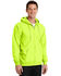 Image #3 - Port & Company Men's Safety Green 3X Essential Fleece Full Zip Hooded Work Sweatshirt - Big rt , Green, hi-res