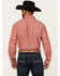 Image #4 - Wrangler Men's Vintage Chambray Solid Long Sleeve Snap Western Shirt, Red, hi-res
