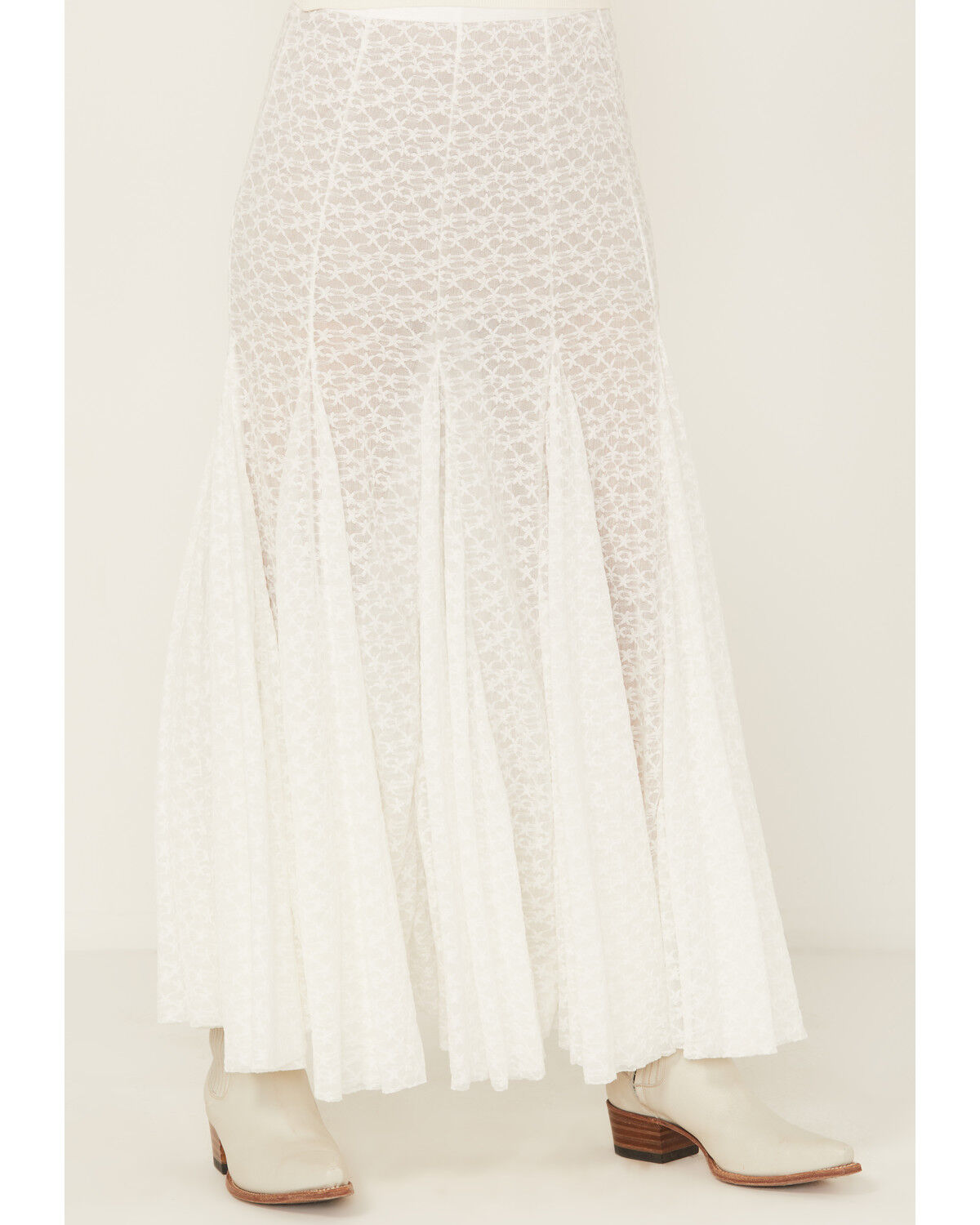 Image #2 - Free People Women's Kiss Kiss Lace Slip Maxi Skirt, Ivory, hi-res