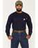 Image #2 - Carhartt Men's FR Force Irvine Eagle Loose Long Sleeve Work Shirt, Navy, hi-res