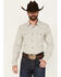Image #1 - Cody James Men's Straight Lines Striped Long Sleeve Snap Western Shirt , Cream, hi-res