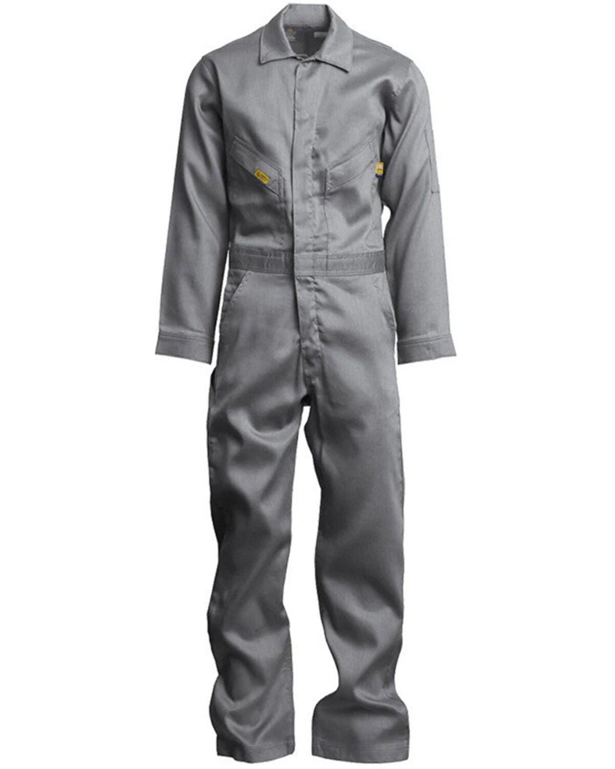 Lapco Men's FR Light Weight Deluxe Long Sleeve Coveralls - Big & Tall, Grey, hi-res