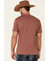 Image #4 - Wrangler Men's Heather Burgundy Steel Logo Short Sleeve T-Shirt , Red, hi-res