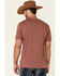 Wrangler Men's Heather Burgundy Steel Logo Short Sleeve T-Shirt , Red, hi-res
