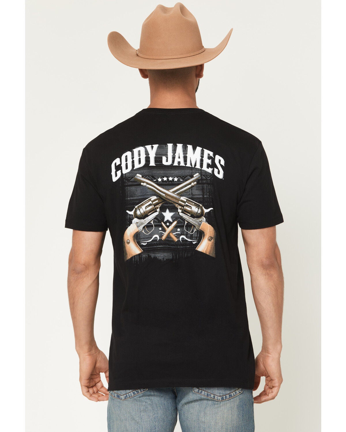 Image #1 - Cody James Men's Cross Guns Short Sleeve Graphic T-Shirt, Black, hi-res