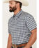 Image #2 - Gibson Trading Co Men's Medallion Print Short Sleeve Button-Down Western Shirt, Medium Blue, hi-res