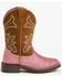 Image #2 - Shyanne Girls' Avery Glitter Western Boots - Broad Square Toe, Pink, hi-res