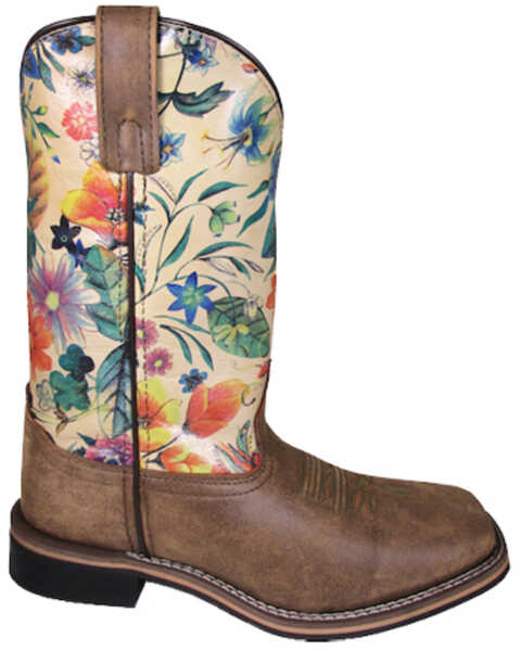 Image #1 - Smoky Mountain Women's Blossom Western Boots - Broad Square Toe, Brown, hi-res