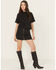 Image #1 - Levi's Women's Moto Icon Zipper Front Denim Mini Skirt, Black, hi-res
