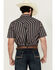 Image #4 - Gibson Men's Belmont Striped Short Sleeve Snap Western Shirt, Navy, hi-res