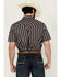 Image #4 - Gibson Men's Belmont Striped Short Sleeve Snap Western Shirt , Navy, hi-res