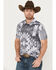 Hooey Men's Weekender Southwestern Polo, Grey, hi-res