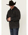Image #2 - Hooey Men's Jimmy Speckled Henley Hooded Pullover, Black, hi-res