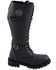 Image #2 - Milwaukee Leather Women's Front Toe Cap Riding Boots - Round Toe, Black, hi-res