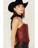 Image #3 - Boot Barn X Understated Leather Women's Louise Leather Bustier, Red, hi-res