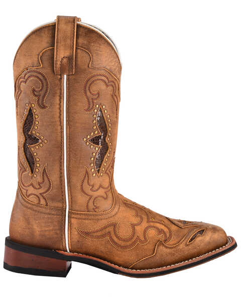 Image #4 - Laredo Women's Spellbound Western Performance Boots - Broad Square Toe  , Tan, hi-res