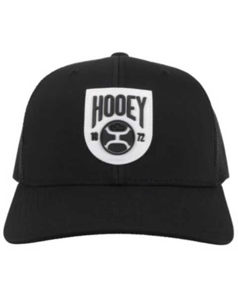 HOOey Men's Bronx Rubber Patch Mesh-Back Trucker Cap , Black, hi-res