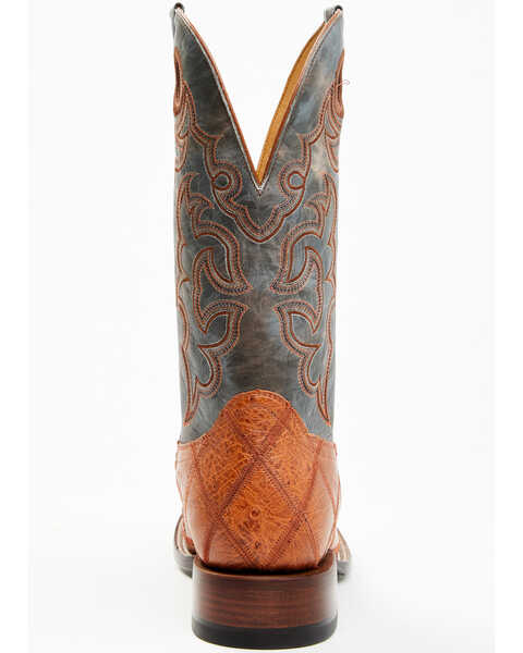 Image #5 - Cody James Men's Exotic Ostrich Western Boots - Broad Square Toe, Cognac, hi-res