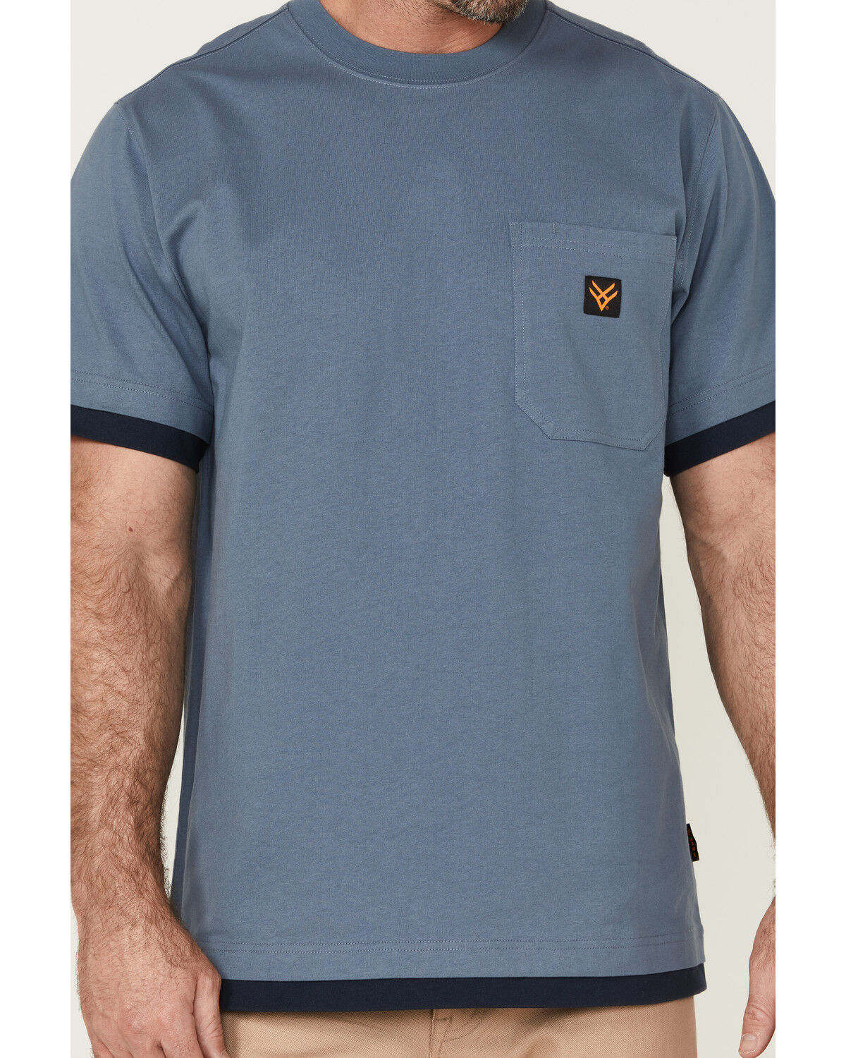 Image #3 - Hawx Men's Layered Work Pocket T-Shirt, Light Blue, hi-res