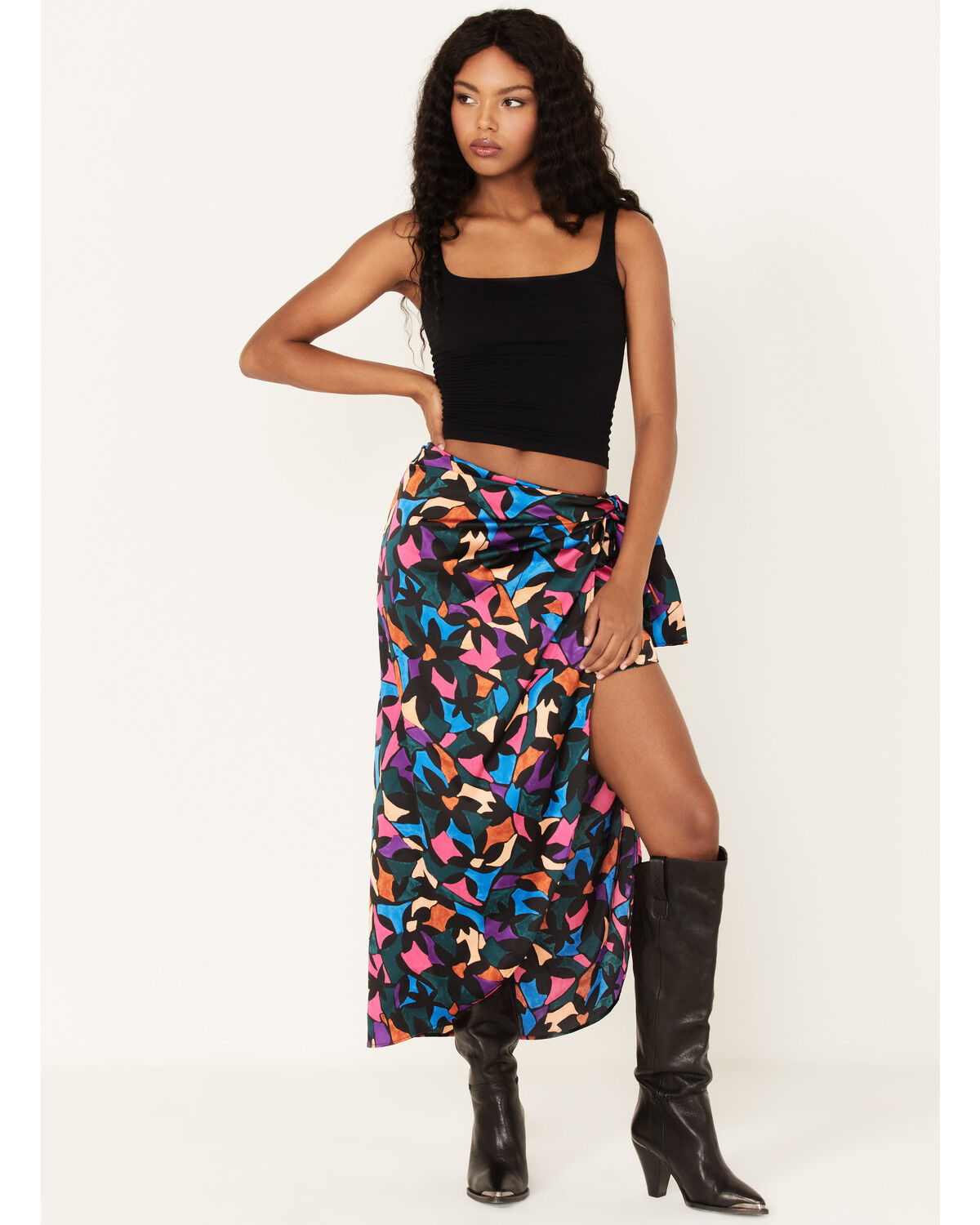 Image #1 - Show Me Your Mumu Women's Wrap Me Up Mosaic Print Skirt, Multi, hi-res