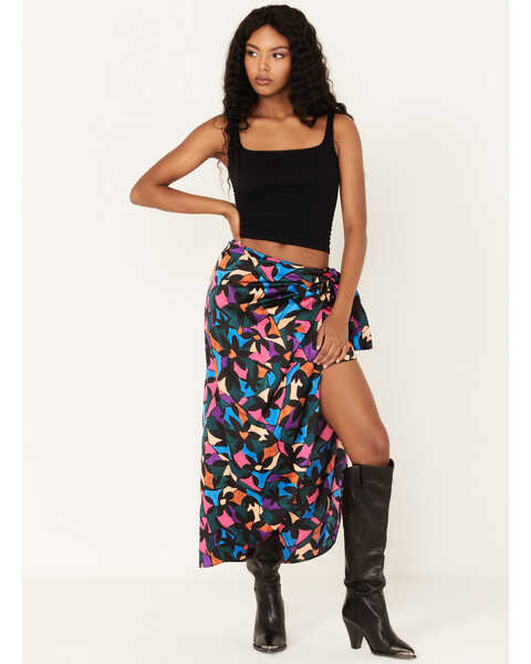 Image #1 - Show Me Your Mumu Women's Wrap Me Up Mosaic Print Skirt, Multi, hi-res