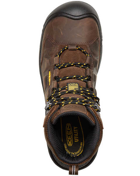 Image #4 - Keen Men's Dover Waterproof Work Boots - Composite Toe, Brown, hi-res