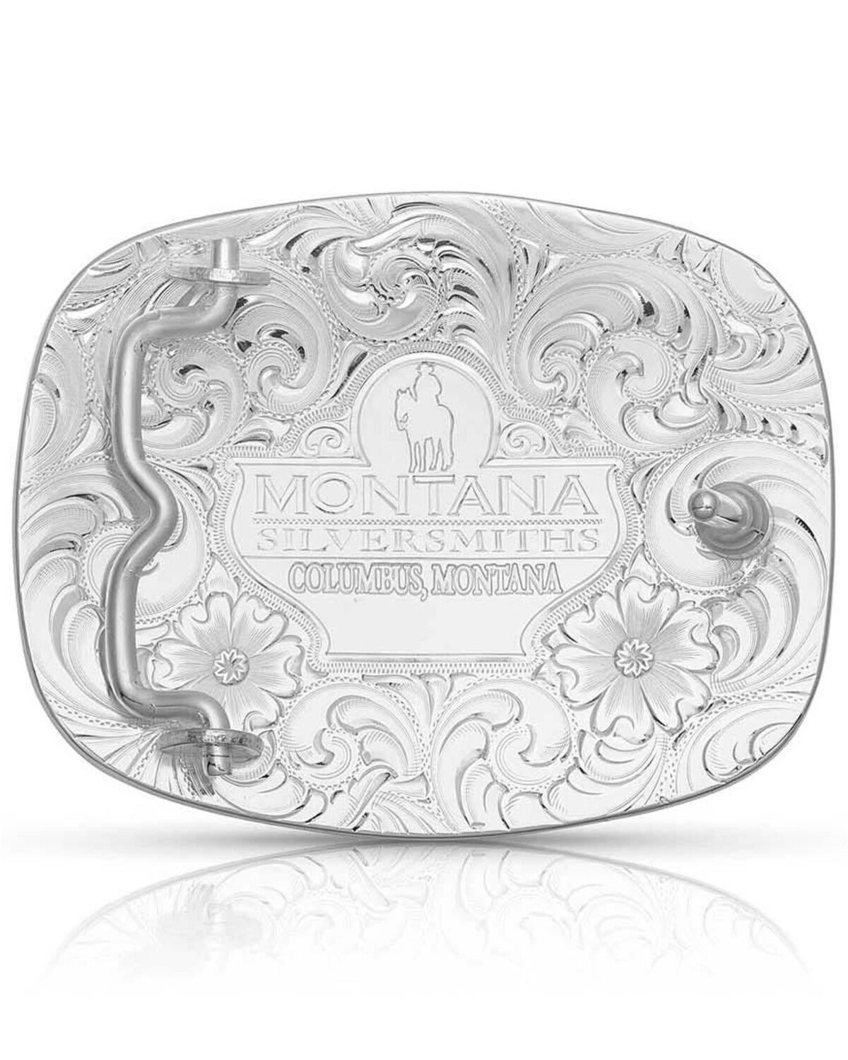 Image #2 - Montana Silversmiths Men's Grand Cowboy Buckle, Silver, hi-res