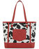 Image #2 - Wrangler Women's Cow Print Tote Bag, Red, hi-res