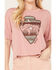 Ariat Women's Buffalo Rising Short Sleeve Graphic Tee, Pink, hi-res