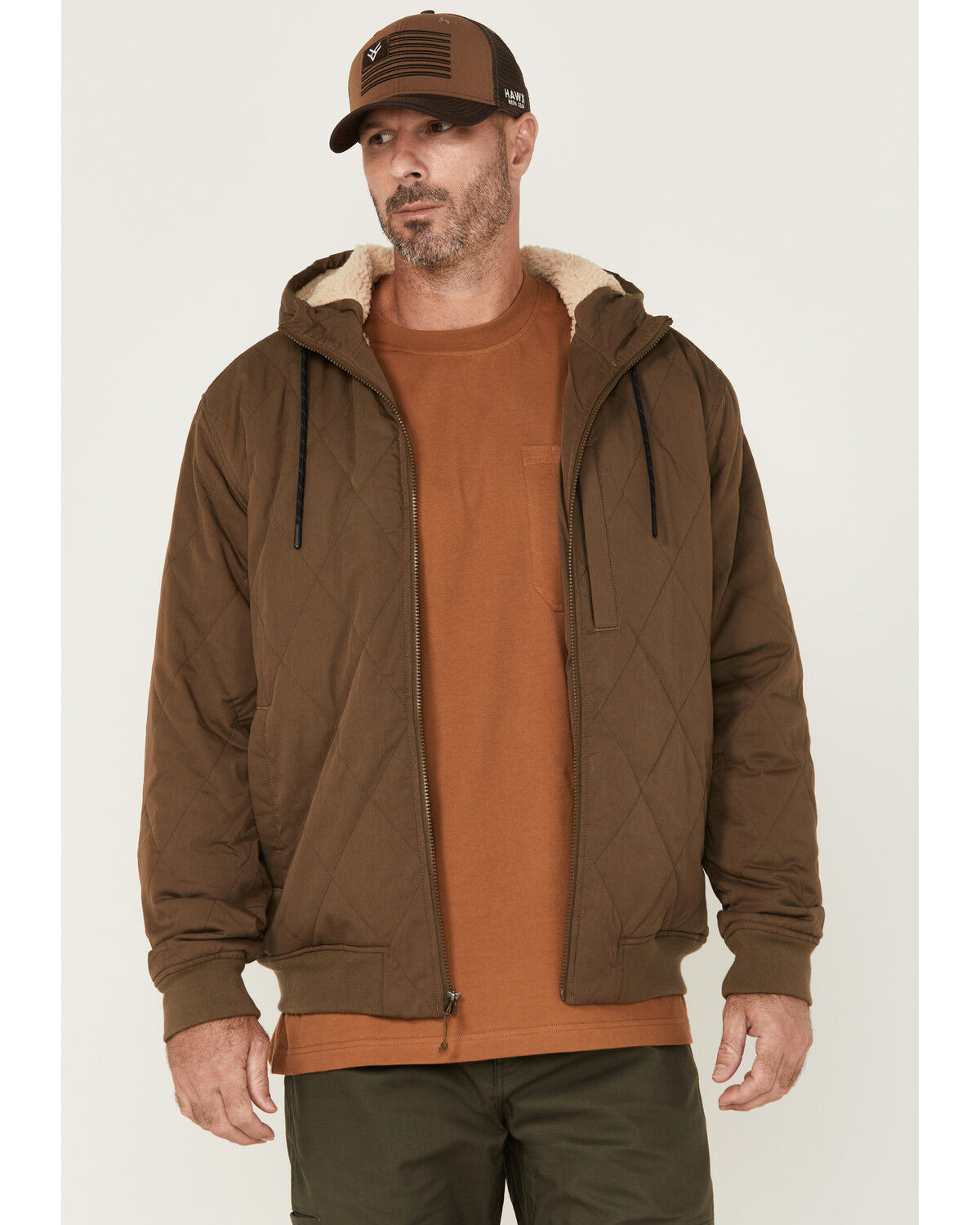 Image #1 - Hawx Men's Quilted Nylon Work Jacket, Light Green, hi-res