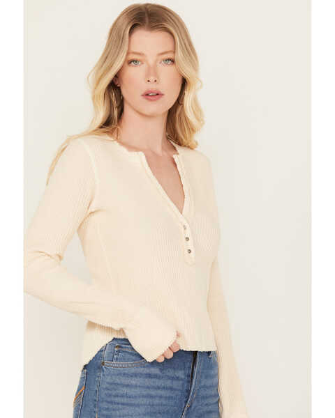 Image #2 - Free People Women's Colt Long Sleeve Top, Oatmeal, hi-res