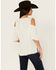 Image #4 - Shyanne Women's Short Sleeve Cold Shoulder Top, Cream, hi-res