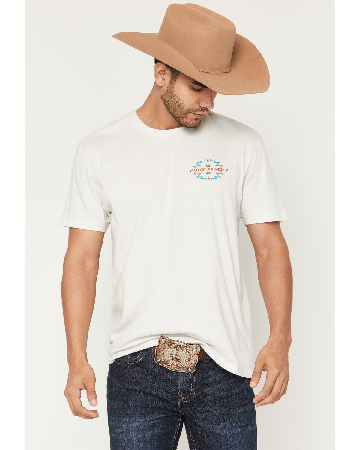 Image #2 - Cody James Men's Southwestern Sunset Short Sleeve Graphic T-Shirt, Natural, hi-res