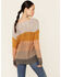 Wishlist Women's Cloud Striped Open Weave Pullover Sweater , Tan, hi-res