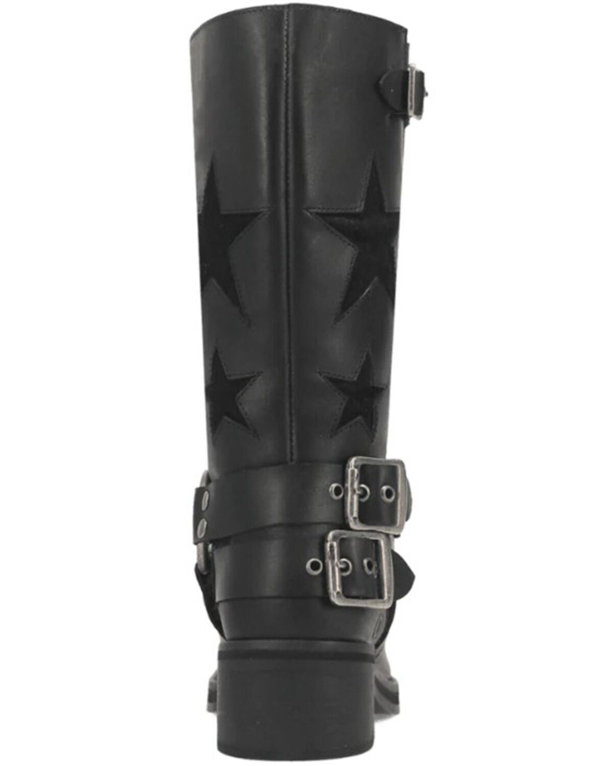 Image #5 - Dingo Women's Blacklist Star Inlay Harness Boots - Round Toe, Black, hi-res