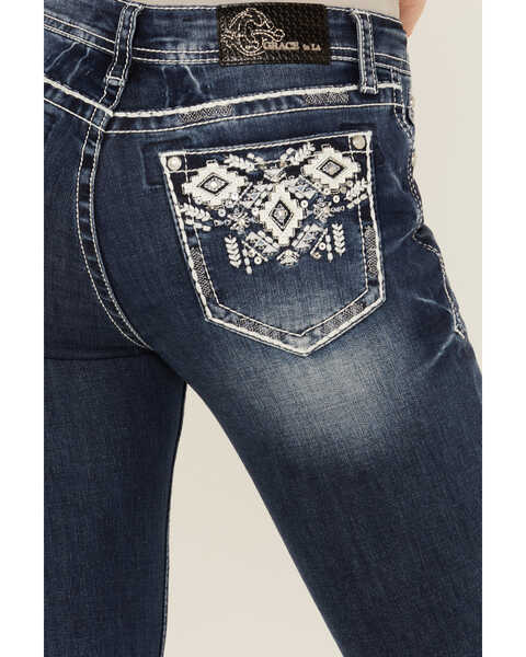 Image #2 - Grace in LA Women's Medium Wash Mid Rise Geo Pocket Stretch Bootcut Jeans - Plus , Medium Wash, hi-res