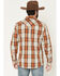 Image #4 - Moonshine Spirit Men's Rusty Nail Plaid Print Long Sleeve Snap Western Shirt, Rust Copper, hi-res
