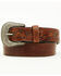 Image #1 - Cody James Men's Alligator Print Leather Belt, Brown, hi-res