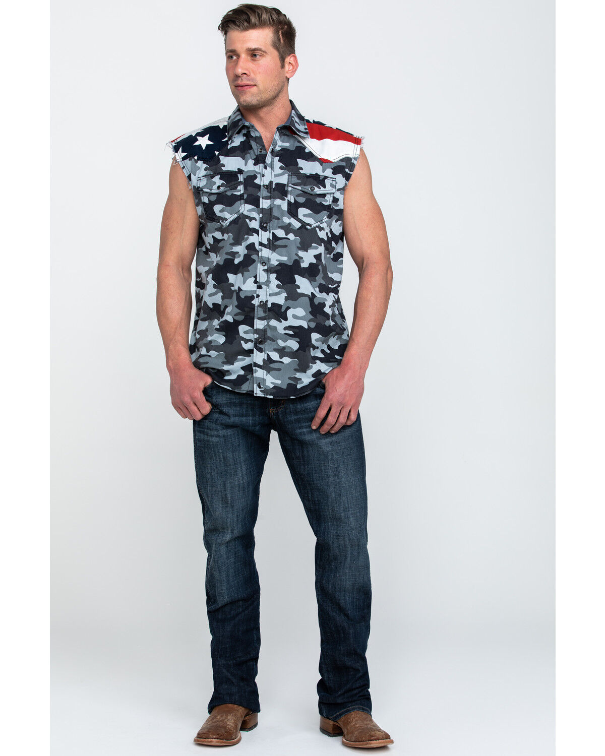 Western sleeveless shirts clearance