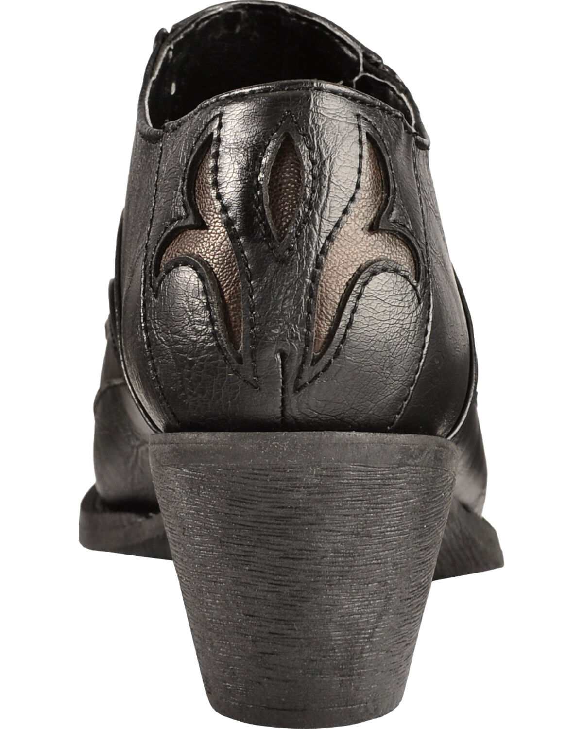 Image #7 - Roper Women's Inlay Ankle Boots - Snip Toe, Black, hi-res
