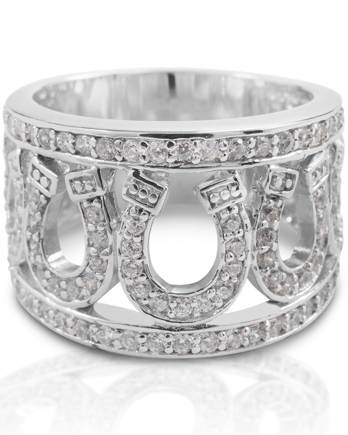 Image #1 - Kelly Herd Women's Seven Horseshoe Ring, Silver, hi-res