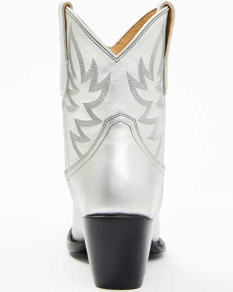 Image #5 - Idllywind Women's Wheels Western Booties - Pointed Toe, Silver, hi-res