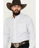 Image #2 - George Strait by Wrangler Men's Checkered Print Long Sleeve Button-Down Shirt - Big , White, hi-res