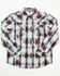 Image #1 - Cody James Toddler Boys' Zion Sunset Plaid Print Long Sleeve Snap Western Shirt, Red, hi-res