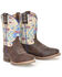 Image #1 - Tin Haul Boys' Geronimo Western Boots - Broad Square Toe, Tan, hi-res