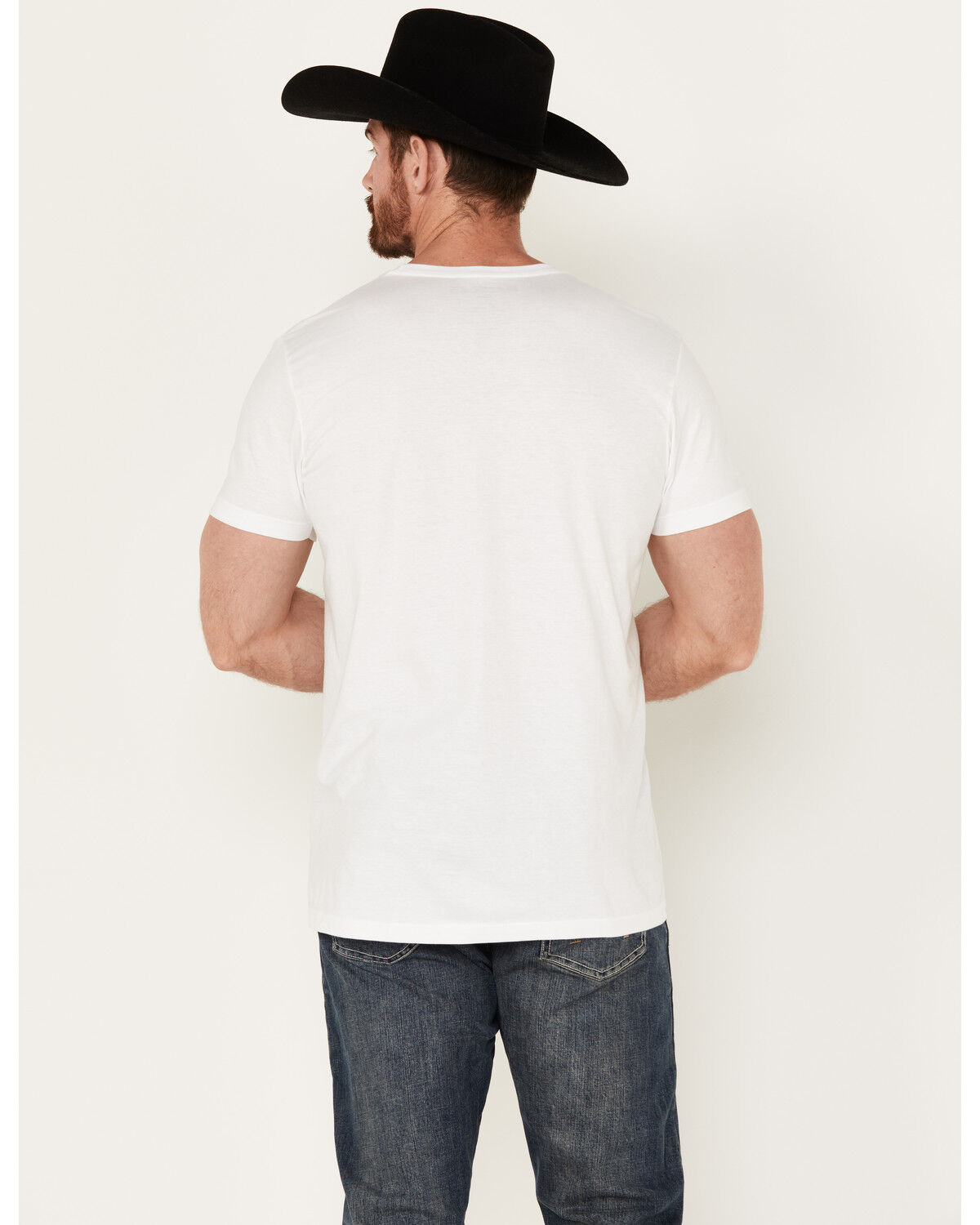 Image #4 - RANK 45® Men's Neil Holmes Bull Rider Short Sleeve Graphic T-Shirt, White, hi-res