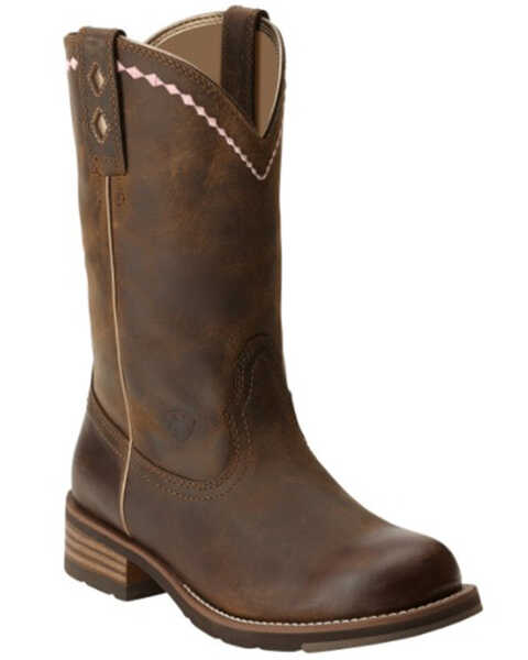 Ariat Women's Unbridled Roper Boots - Round Toe, Dark Brown, hi-res