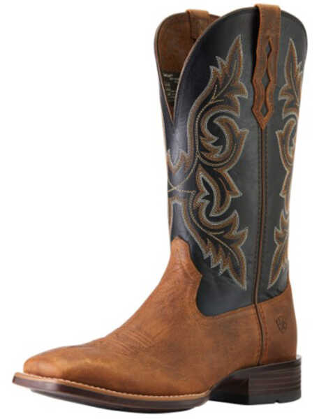 Ariat Men's Drover Ultra Performance Bantamweight Western Boots - Broad Square Toe , Brown, hi-res