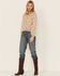 Image #4 - Wild Moss Women's Ruffle Neck Peasant Blouse, Ivory, hi-res